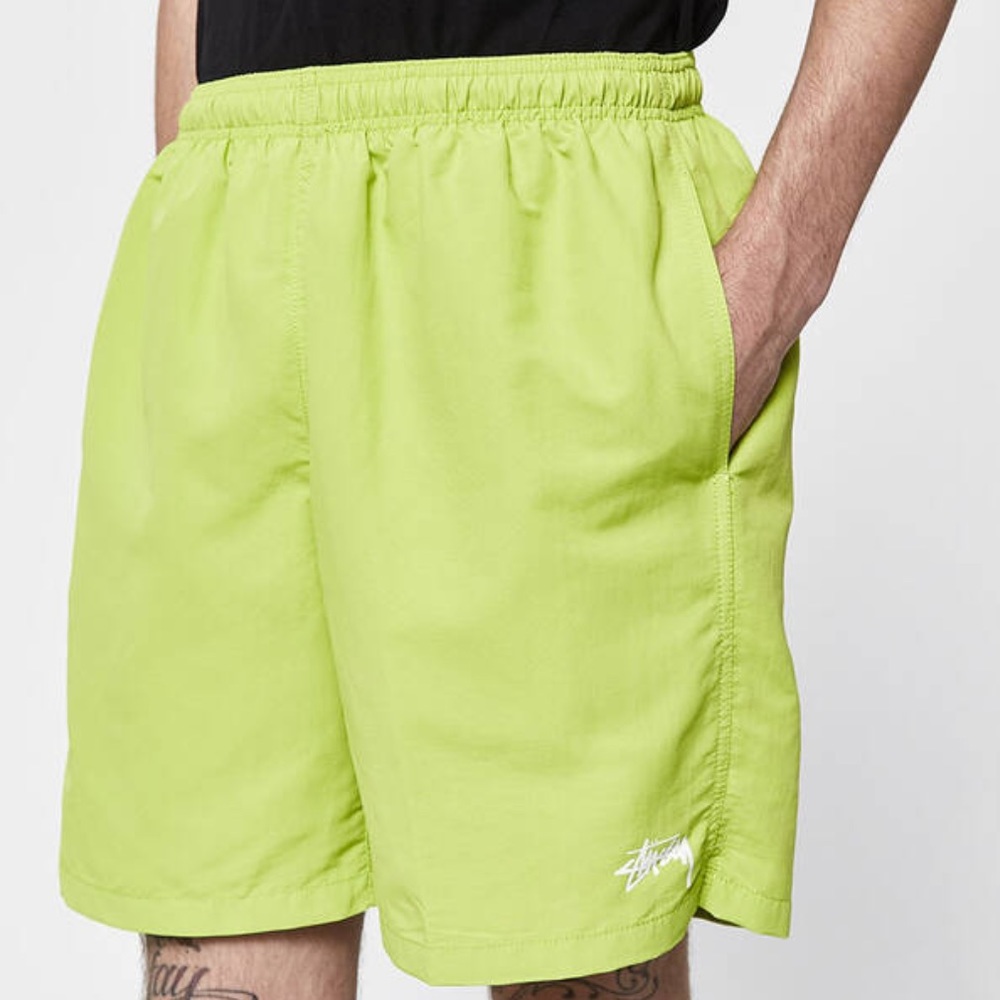 Stussy Neon Lime Green Men's Shorts